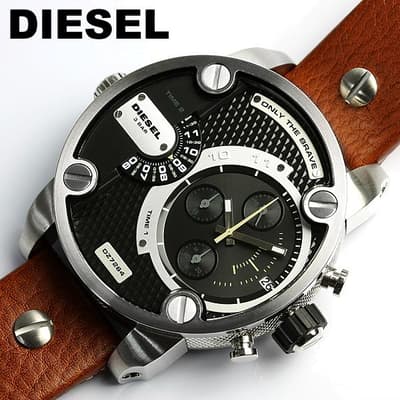 Diesel Black Dial Leather Watch