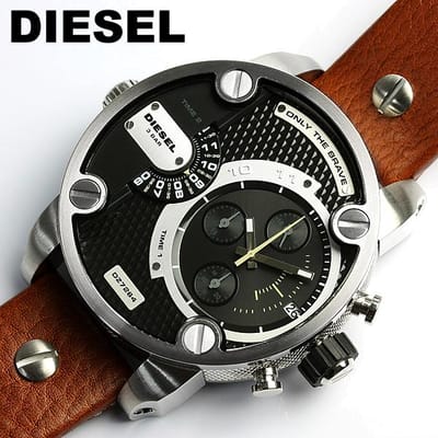 Diesel Black Dial Leather Watch
